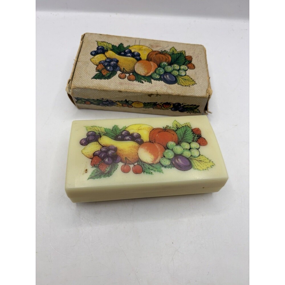 Vtg Fuller Hand Held Fuller Brush Made In U.S.A. Fruit Deluxe Table Tidy NOS Box